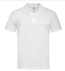 Blanco polo met korte mouwen